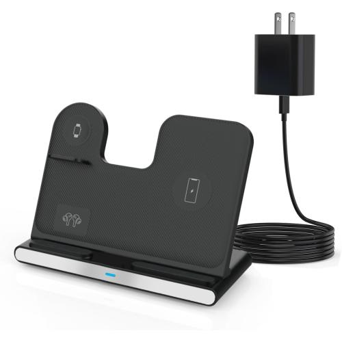 3 in 1 Wireless Charger Fast Charging Stand for Samsung,15W Foldable Phone Charger Stand Android Charging Stand for Samsung Galaxy S25/S24/S23/S22 Ultra,Z Flip 6/Flip 7,Z Fold 6/Fold 7,iPhone 17/16/15