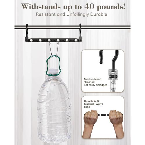 Space Saving Hangers for 144 Clothes, Reinforced Collapsible Hangers