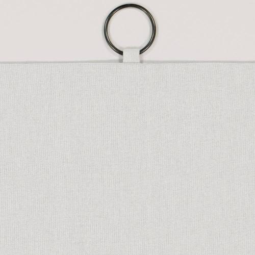 Drop Cloth White Cotton Solid 50 in. W x 84 in. L Ring Top Light Filtering Curtain (Single Panel)