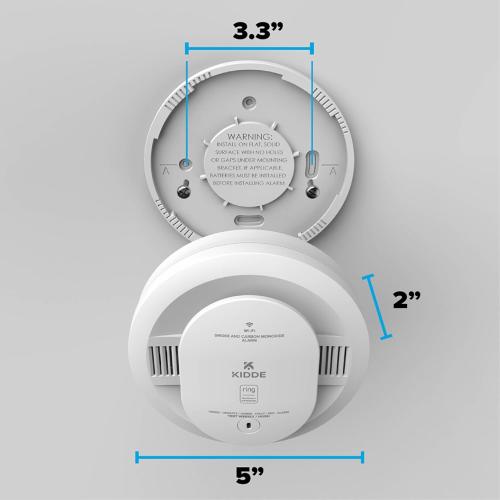 Kidde Smart Smoke & CO Detector with Ring, AA Battery, RGCUDR-RW