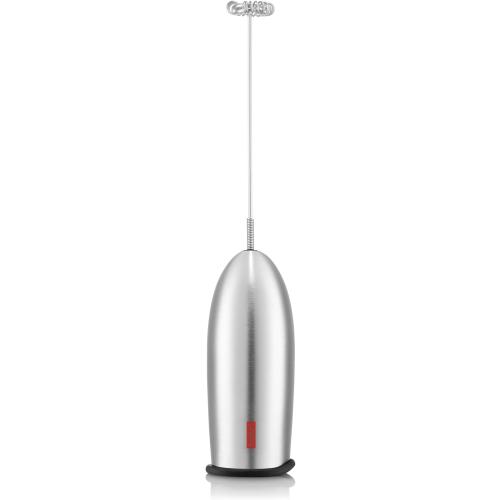 Bodum Schiuma Battery Operated Milk Frother for Coffee, Lattes, Hot Chocolate, Mocha, Cappuccino, Polished Stainless Steel