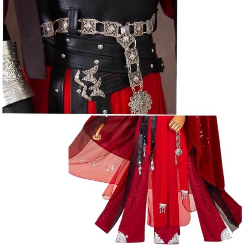 Size Adult Small    Hua Cheng Cosplay Costume Tian Guan Ci Fu Mens Red Cloak Full Set HanFu Outfit