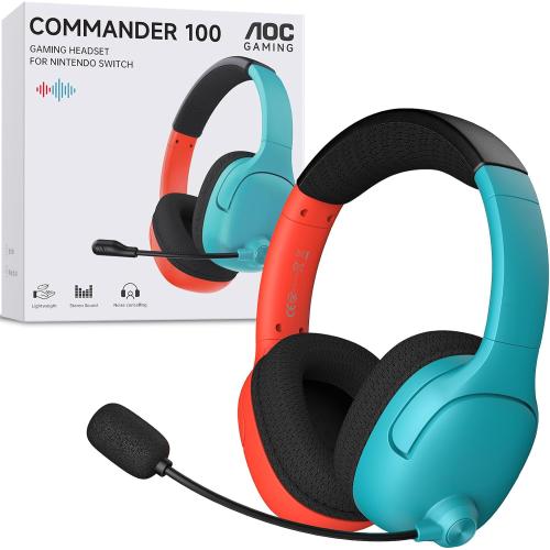 AOC Wireless Gaming Headset for Nintendo Switch 2, Noise Cancelling Mic
