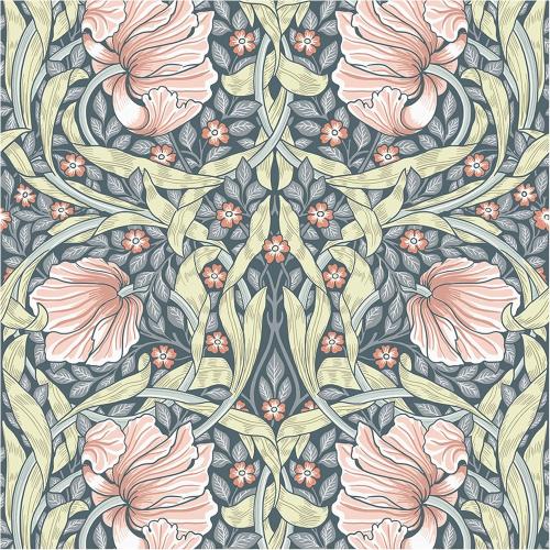 HAOKHOME William Morris Wallpaper Peel and Stick Vintage 17.3in x 32.8ft