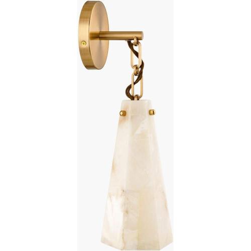 Galey Alix 5.5 in. 1 Light White Sloane Traditional Wall Sconce