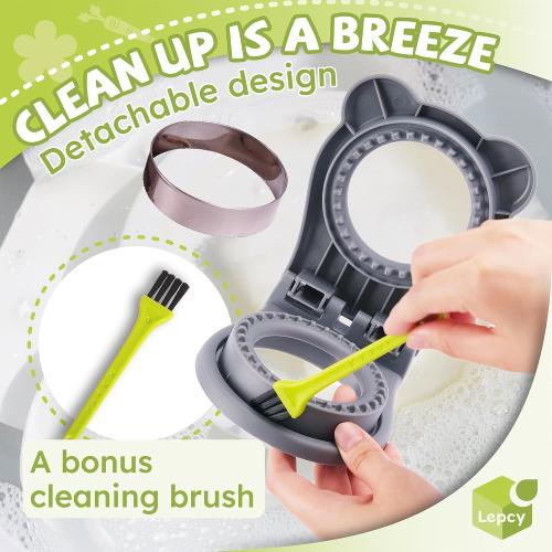 Uncrustable Sandwich Maker Sealer Cutter, Round Shape, Grey
