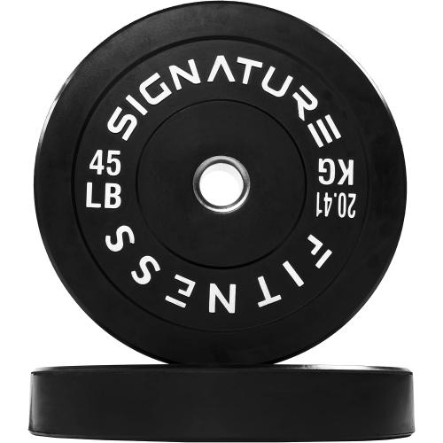 Signature Fitness 1-Inch Cast Iron Barbell Set, Including Weight Plates and 7FT Barbell Set, Multiple Packages