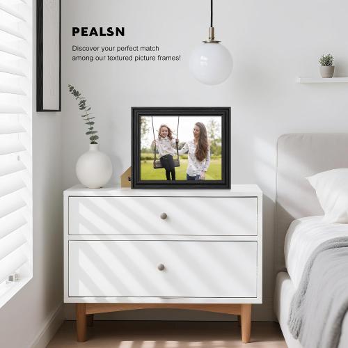 PEALSN 11x14 Picture Frame with Real Glass Front and Black Backboard