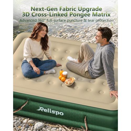 Air Mattress Queen with Built in Pump, Full-Wrap Pongee Fabric