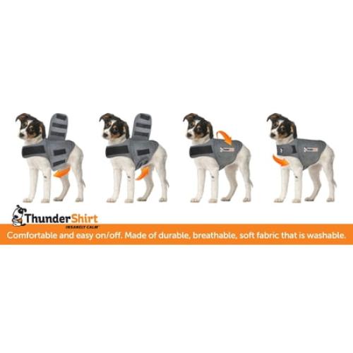 ThunderShirt Anxiety Jacket for Dogs, Heather Grey, Extra Small