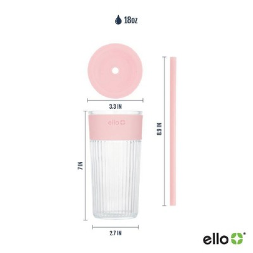 Ello Ava 18oz  Tumbler Pink