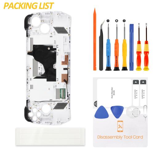 Olivechard Original For ASUS ROG Ally 2023 RC71L Screen Replacement Assembly 7 120Hz FHD (1920x1080) IPS LCD Display with White Frame – 500 Nits Brightness, Anti-Fingerprint Touch Screen Digitizer