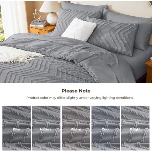 Litanika King Comforter Set with Sheets, 7 Pieces Boho Bed in a Bag