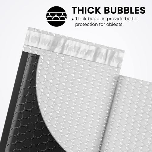 Fuxury 4x8 Bubble Mailer 260 Pack Black Padded Envelopes Usable Size 4x7