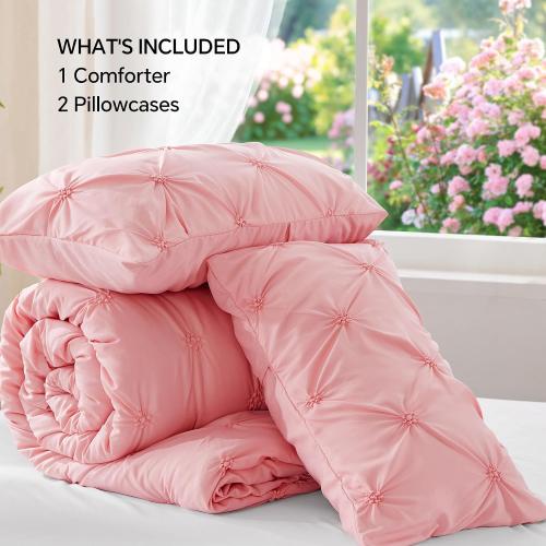 BEDELITE Pink Queen Comforter Set,Fluffy & Soft Comforter