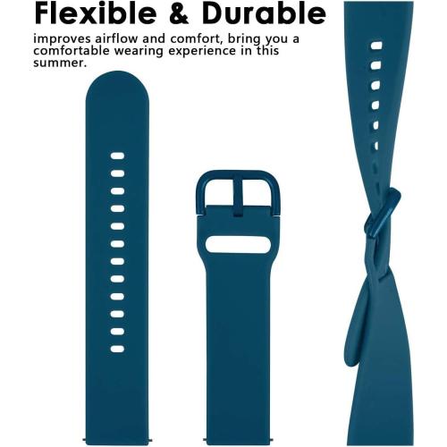 ViCRiOR 3 Pack 22mm Watch Bands Compatible with IDW13,IDW16,IDW19, Soft Silicone Replacement Strap for Fitpolo IDW13/Woneligo W13/FITVII HM57/TOOBUR IDW16/MILOUZ IDW19 Watch Women Men