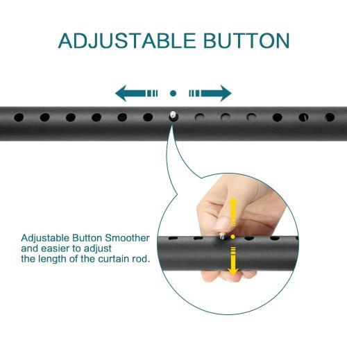 ASHLEYRIVER Room Divider Tension Curtain Rod,Adjustable Window Curtain Rod,No Drilling,Very Secure,Long Tension Rod-83-122 Inch,Black