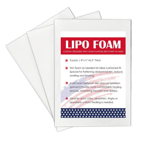 3 Pack Lipo Foam Pads - Post Surgery Ab Board Liposuction Surgery Flattening Abdominal Compression Lipo Foam Sheets 8 x 11