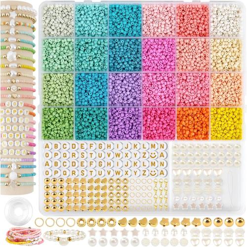 TEXGIZRLY 3mm Seed Beads for Bracelet Jewelry Making Bracelet Making Kit