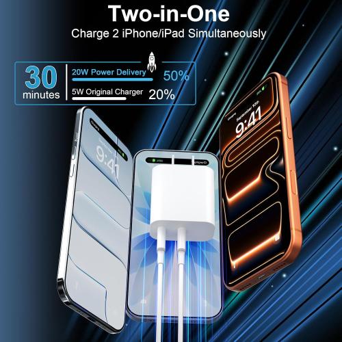 iPhone 17 16 15 Charger Fast Charging Cord, 10FT Long USB C Charging Cable with 20W Type C Charger Block for iPhone 17 Pro Max/17 Pro/17/, 16 15 Pro Max/16 15 Pro/16 15,iPad Pro/Air, Android Phone
