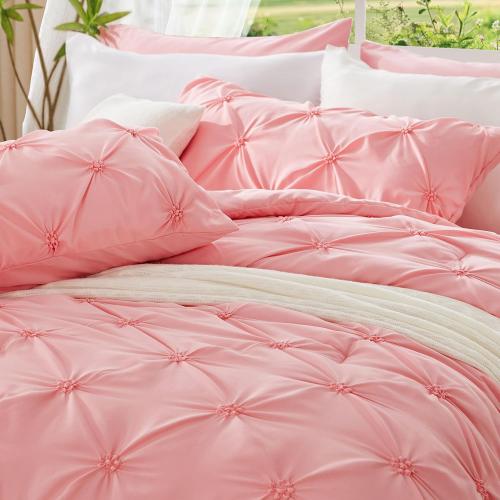 BEDELITE Pink Queen Comforter Set,Fluffy & Soft Comforter