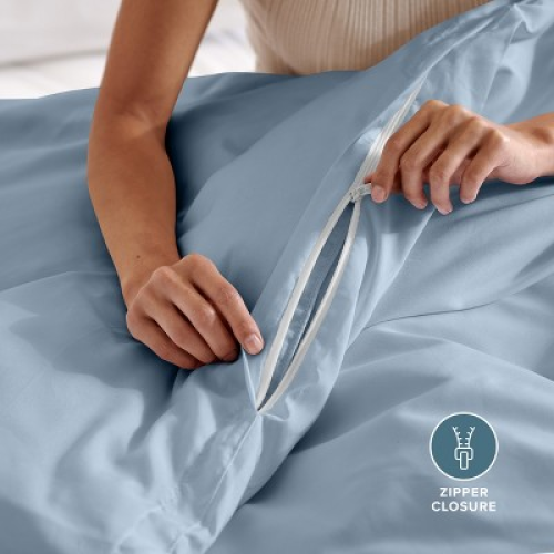 Ultra Soft Duvet Cover & Shams by Bare Home (Comforter Not Included) - King, Dusty Blue