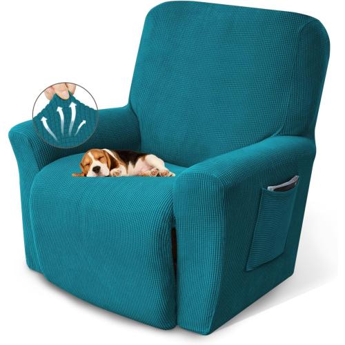Recliner Chair Covers, 1-Piece Lazy Boy Recliner Covers,Peacock Blue