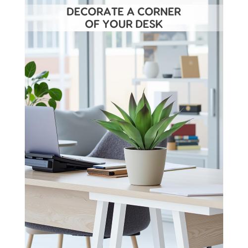 Set of 2 Size 14 Velener Artificial Outdoor Agave Plant - Small Size UV Resistant Fake Agave Plants for Indoor and Outdoor Decor(Purple, 14 Inch)-2 Pack