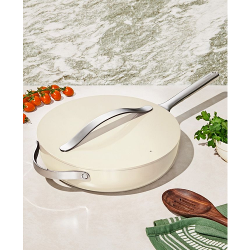 Caraway Non-Stick Ceramic 4.5 QT Sauté Pan - Tan/Beige