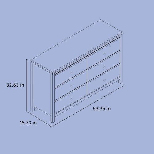 Storkcraft Alpine 6-Drawer Dresser, Driftwood