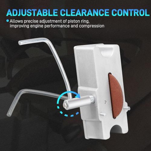 66785 66786 Manual Piston Ring Grinder, Piston Ring Cutting Wheel Filing Tool, Piston Ring Clearance Adjustment Tool,Piston Ring Filer with 120 Grit Carbide Grinding Wheel