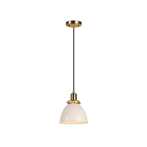 Hudson & Canal Madison 8 Metal Shade Wide Pendant - White