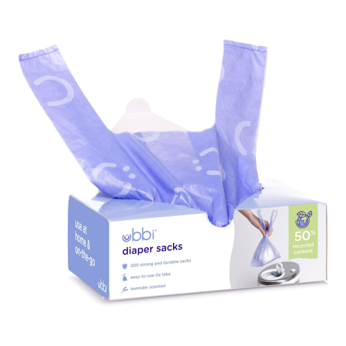 Ubbi Diaper Sacks Disposable Diaper Bags, 200-Count