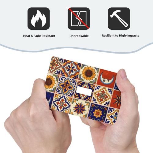 Decorative Light Switch Cover Plate Colorful Mexican Talavera Tile 1 Gang Single Toggle Wall Plates for Electrical Outlets Outlet Covers Switch Plate Covers Faceplate for Kitchen Home Decor