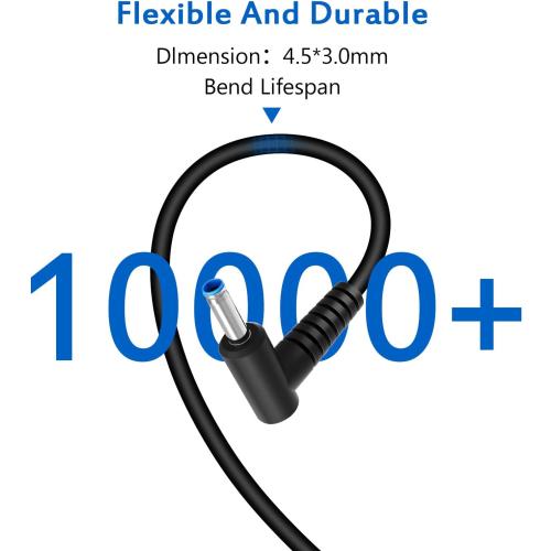 Charger Compatible with HP Laptop Computer 65W 45W Smart Blue Tip Power Adapter