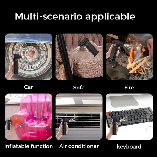 Compressed Air Duster, 210000RPM Mini Electric Air Duster Equipped with Continuously Variable Speed, Cordless Turbo Blower for Keyboard, PC, Car, Home, Outdoor