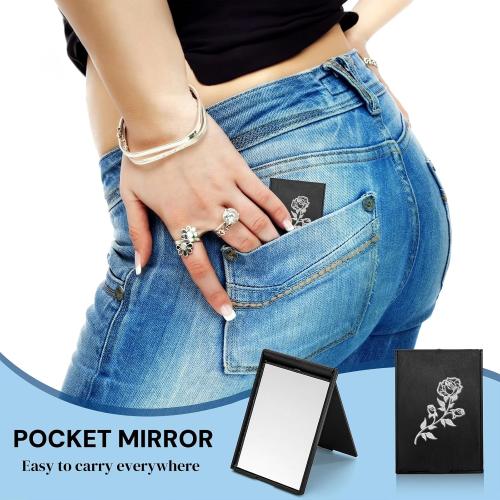 ZOOFOX 50 Pieces Mini Folding Mirror Bulk, Compact Makeup Mirror for Purse, Portable Makeup Mirror for Women Party Favors Daily Use