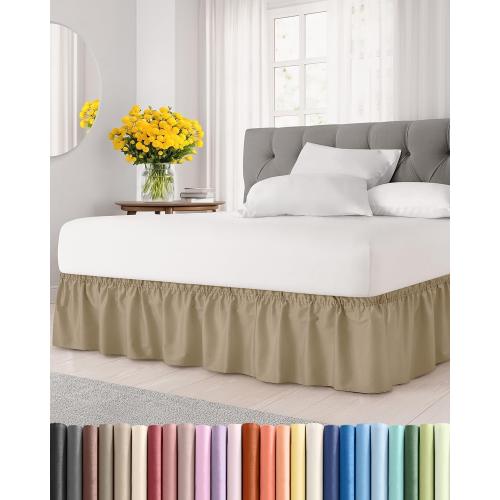 Wrap Around Dust Ruffle Bed Skirt - College Dorm Room - Twin/Twin XL
