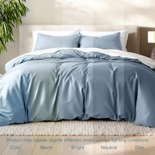 Ultra Soft Duvet Cover & Shams by Bare Home (Comforter Not Included) - King, Dusty Blue