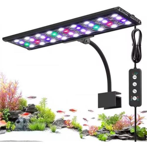 AQQA Clip On Aquarium Light, 24/7 & DIY Mode Full Spectrum Fish Tank Light