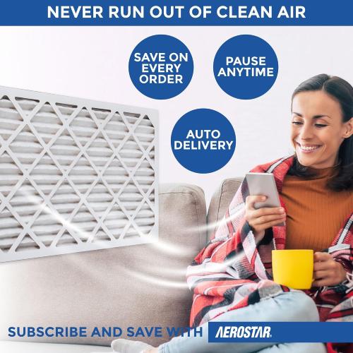 Aerostar Air Filter 20x25x5 MERV 13 AC Filter, HVAC, Furnace Filter, 2 Pack