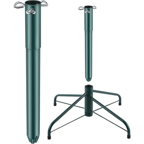 14.8 Christmas Tree Height Extender with 3 Fixing Screws, Fits 0.5-1.25 Inch Tree Poles, Make Christmas Tree Taller for 4.5 Ft to 7.5Ft Artificial Trees, Seasonal Indoor Decor (Green)