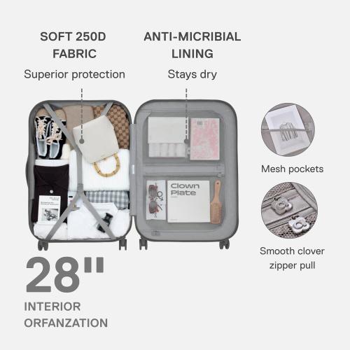 artrips Carry On Luggage 20 Inch for Business Travel & Short Trips, Italian-Inspired Lightweight Hard Shell Suitcase, German PC Matte Shell, Airline Approved, TSA Lock, PINK‼️
