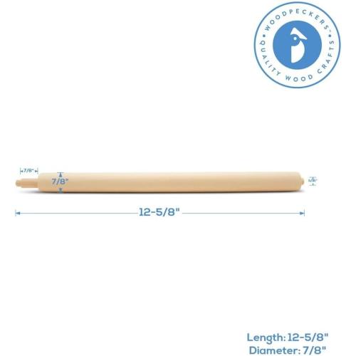 Wooden Paper Towel Holder Wall Mount Spring Rod 12-5/8-inch, Pack of 2 Under Cabinet Paper Towel Holder Wood Rod for Kitchen, by Woodpeckers