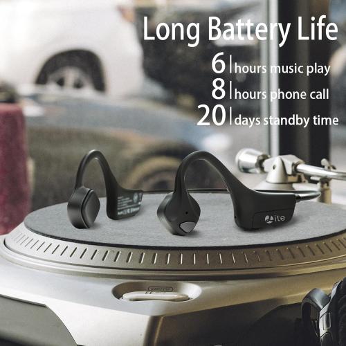 Bone Conduction Headphones Bluetooth, Wireless Open-Ear Headset with Microphones,Titanium Lightweight Sweat Resistant, Answer Phone Call Sports Earphones for Running Hiking Bicycling