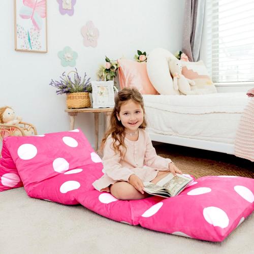 Butterfly Craze Floor Pillow Cover Plush Folding Lounger Bed Cushion Case