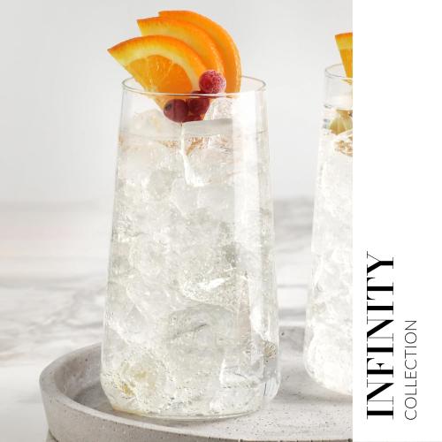 KROSNO Water Glasses Set of 4, 20.3 oz, Infinity Collection