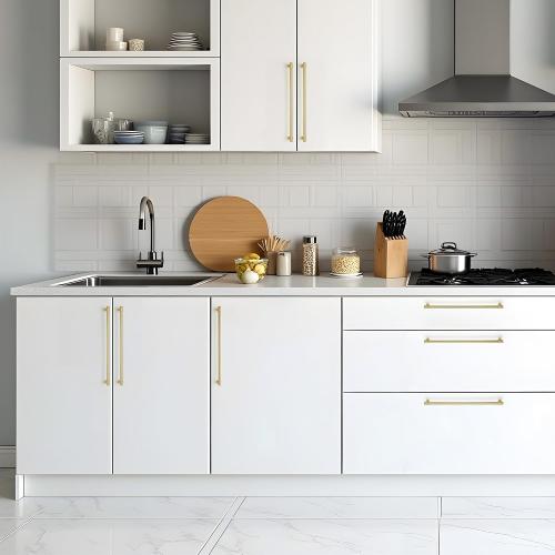 Ravinte Brushed Gold Kitchen Pulls Cabinet Handles 12-3/5 Inch 5 Pack