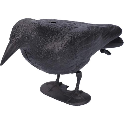 Realistic Crow Decoys, Life Sized Simulation Crow Statue Hunting Bait Decoys Black Crow Decoy Figuring,Flying Bird Props for Halloween Party Outdoor Garden Crow Decor (3PCS)