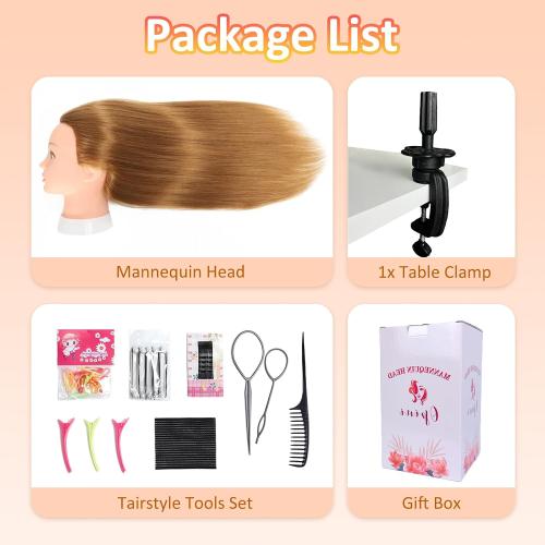 Opini Mannequin Head with 80% Human Hair 26-28 Doll Head for Hairdresser